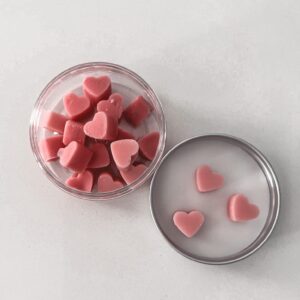 heart wax melts in different colours